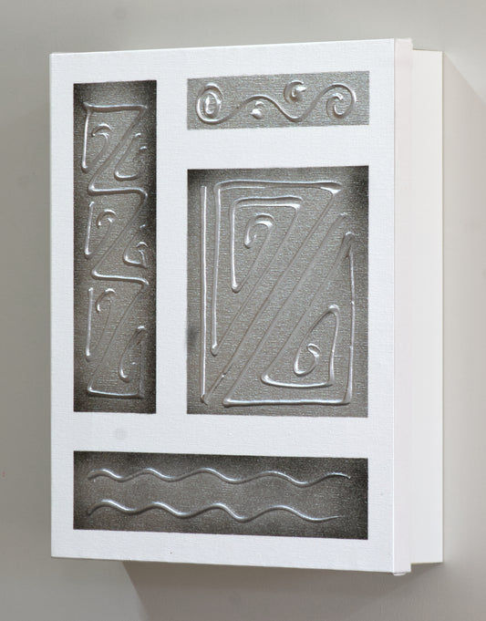 Armario para Llaves, Pintado a mano, con 12 ganchos, Minimalista en Plata, 100% original, Incluye tacos y tornillos