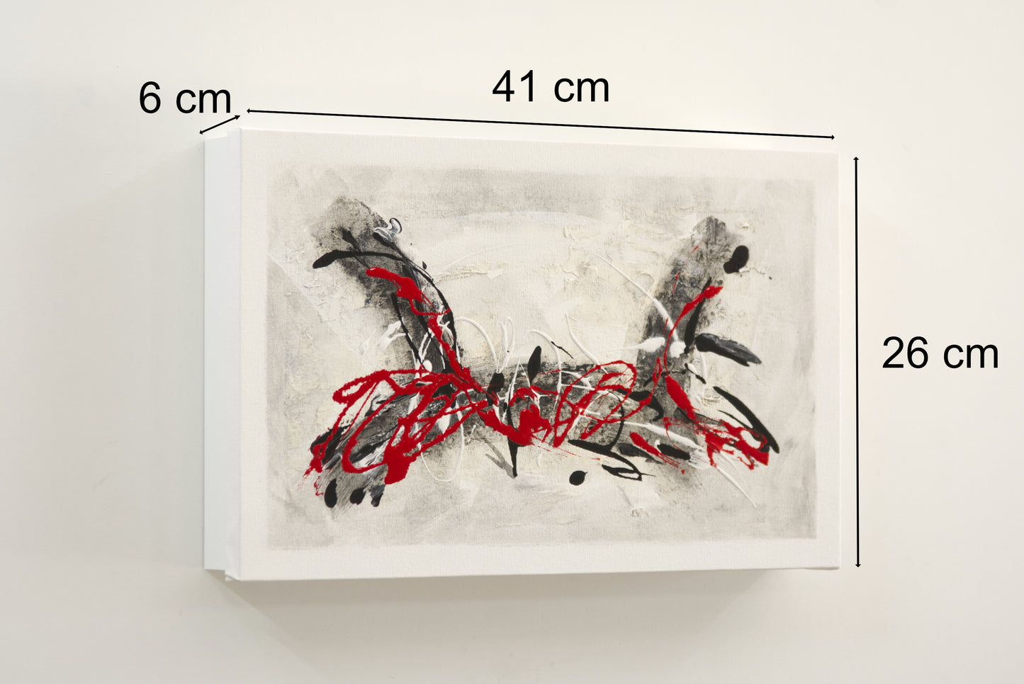 Tapa de Contador Pintada a Mano, 100% Original, Abstracta estilo Pollock, Incluye Tornillos y Tacos. Medidas: Interior 37x22x4cm Exterior 41x26x6cm