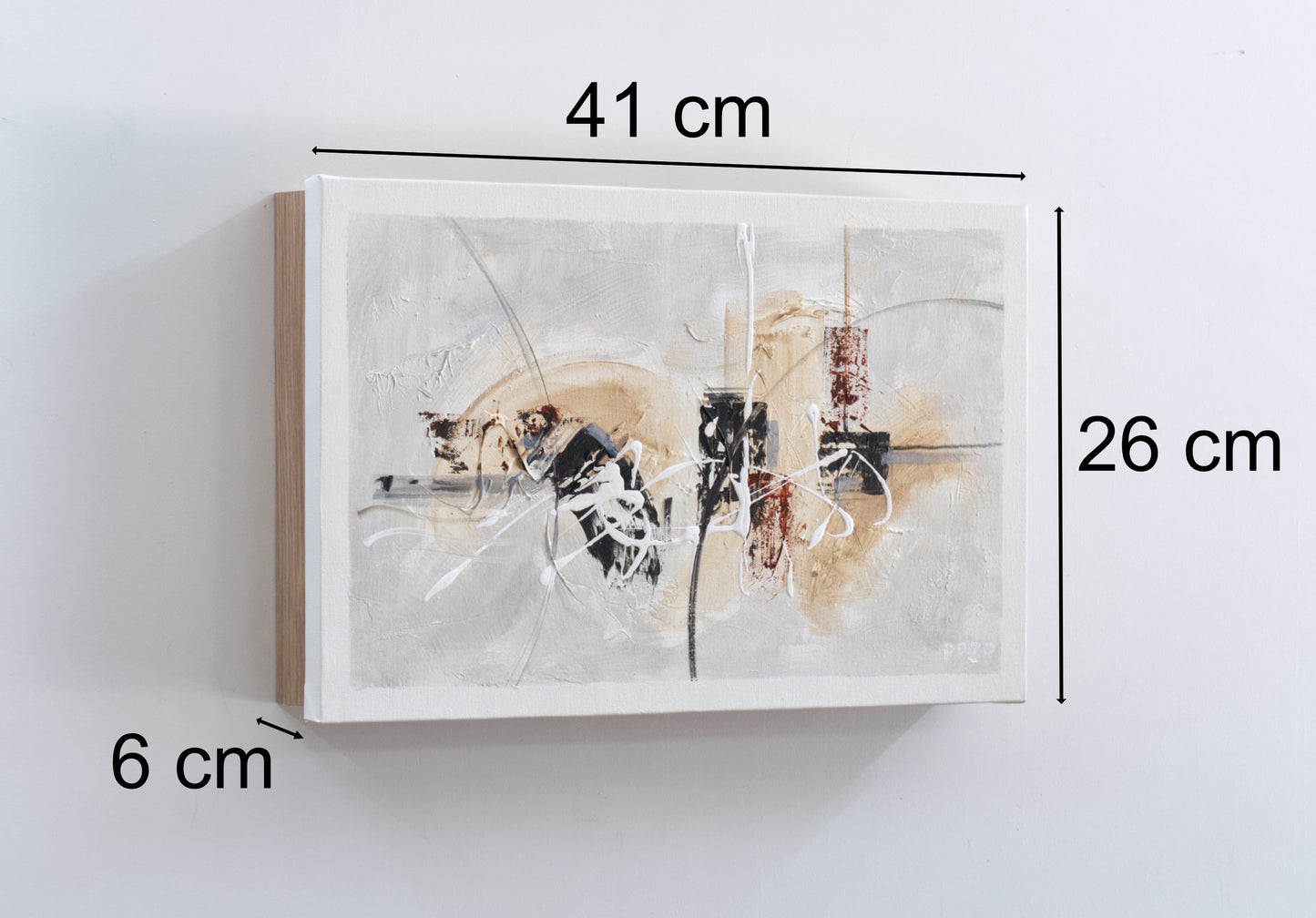 Tapa de Contador Pintada a Mano, 100% Original, en Madera Clara, Minimalista, Incluye Tornillos y Tacos. Medidas: Interior 37x22x4cm