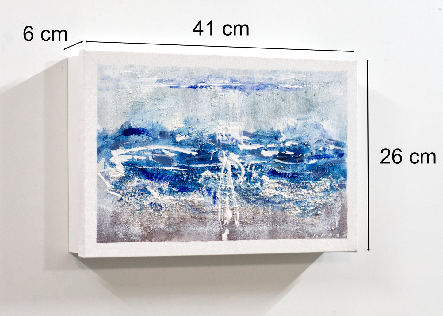 Tapa de Contador Pintada a Mano, 100% Original, Marina Azul, Con Relieve,, Incluye Tornillos y Tacos. Medidas: Interior 37x22x4cm Exterior 41x26x6cm