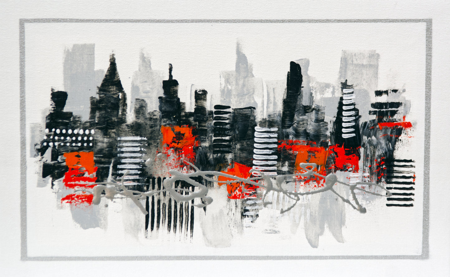 Tapa de Contador Pintada a Mano, 100% Original, Ciudad Naranja, Incluye Tornillos y Tacos. Medidas: Interior 37x22x4cm Exterior 41x26x6cm