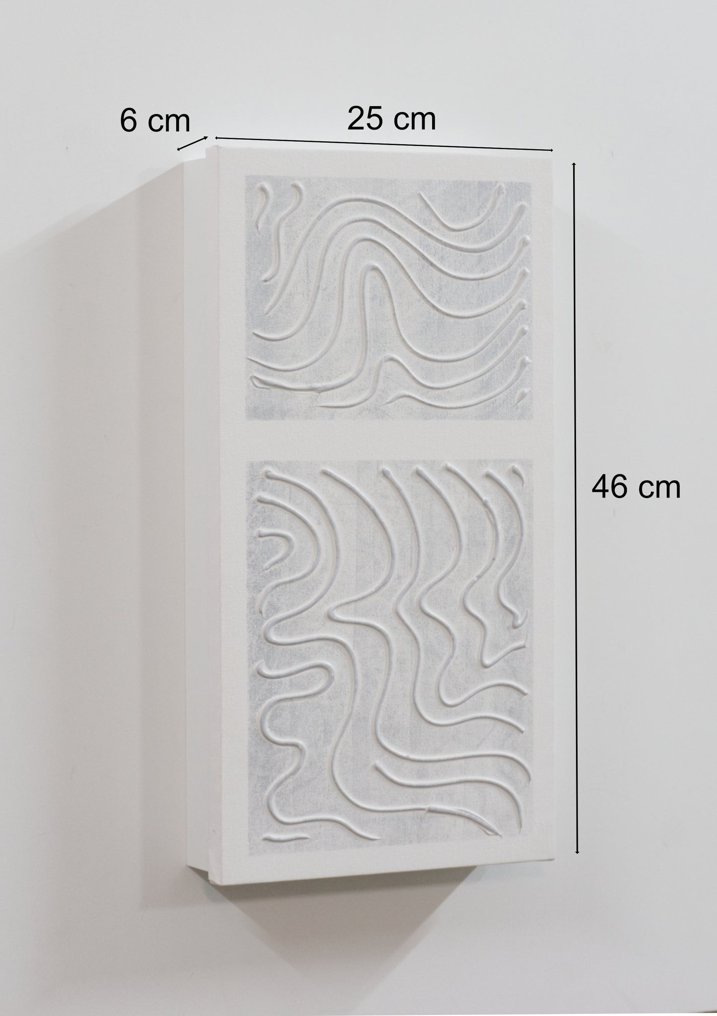 Armario para Llaves, Pintado a mano, con 30 ganchos, Minimalista Ondas, con relieve, 100% original, Incluye tacos y tornillos.