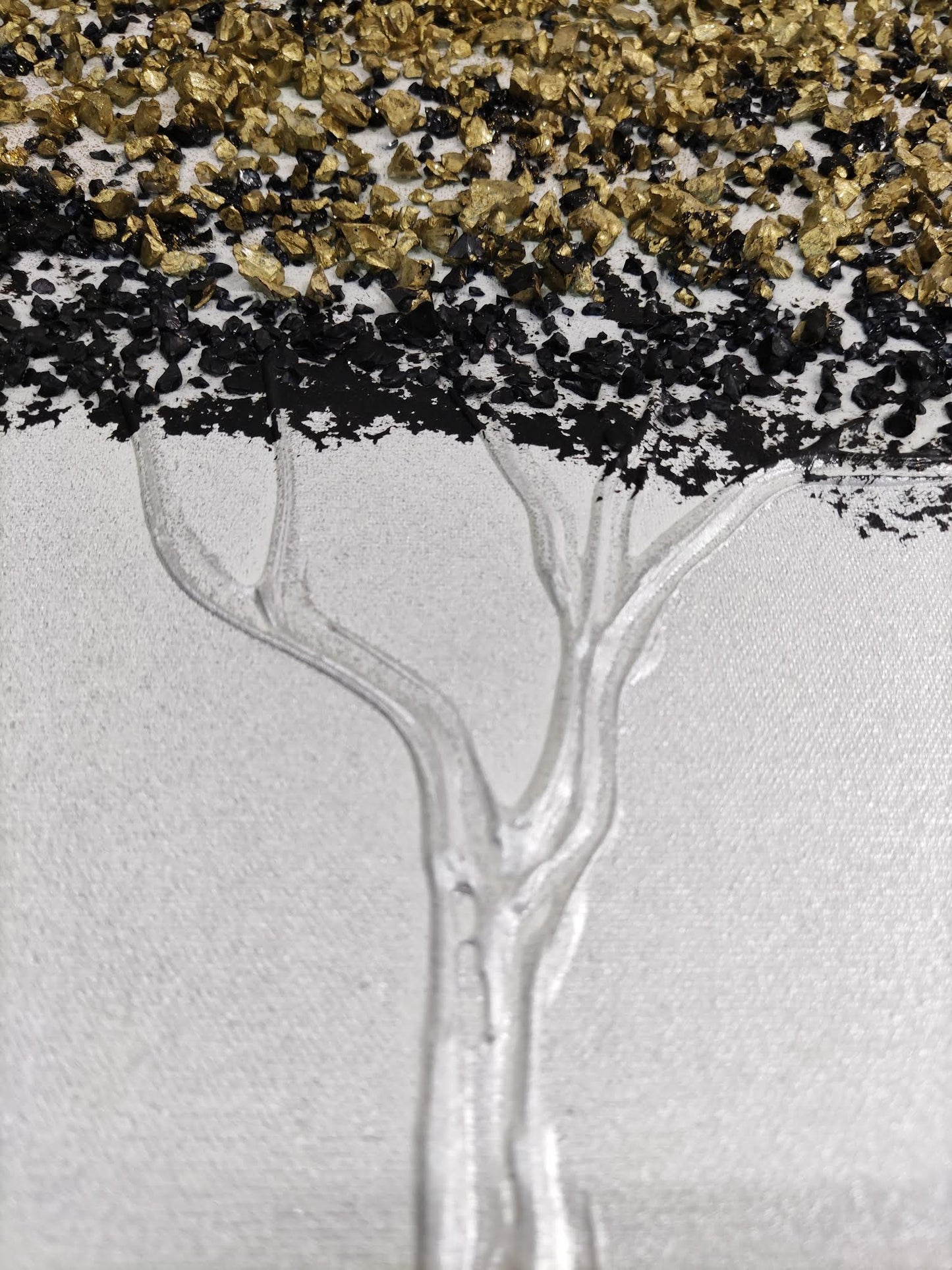 CUADRO PINTADO "ÁRBOL DE LA VIDA" DORADO 140x70 cm
