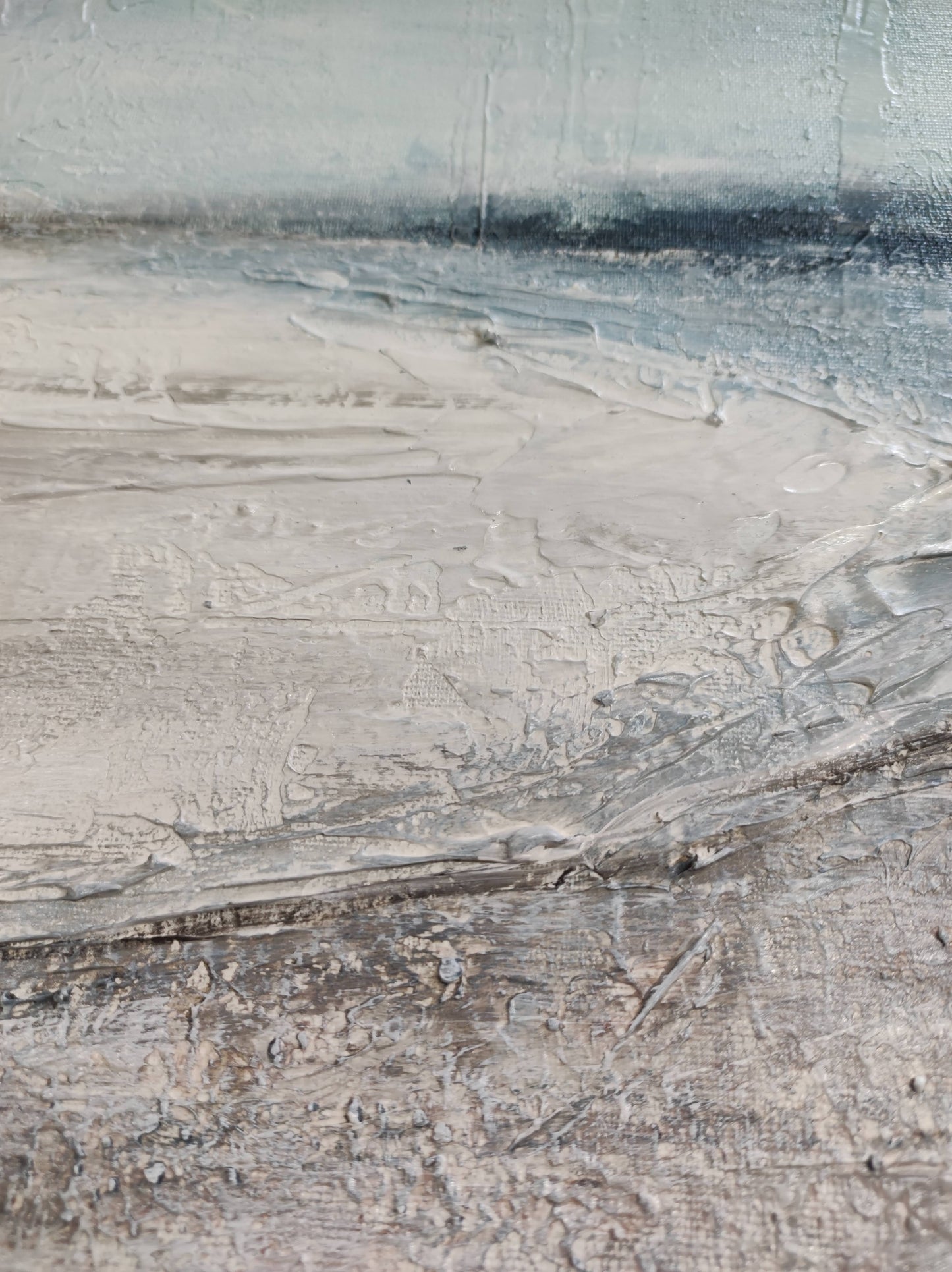 CUADRO PINTADO "MARINA ABSTRACTA SUAVE" 140X70CM