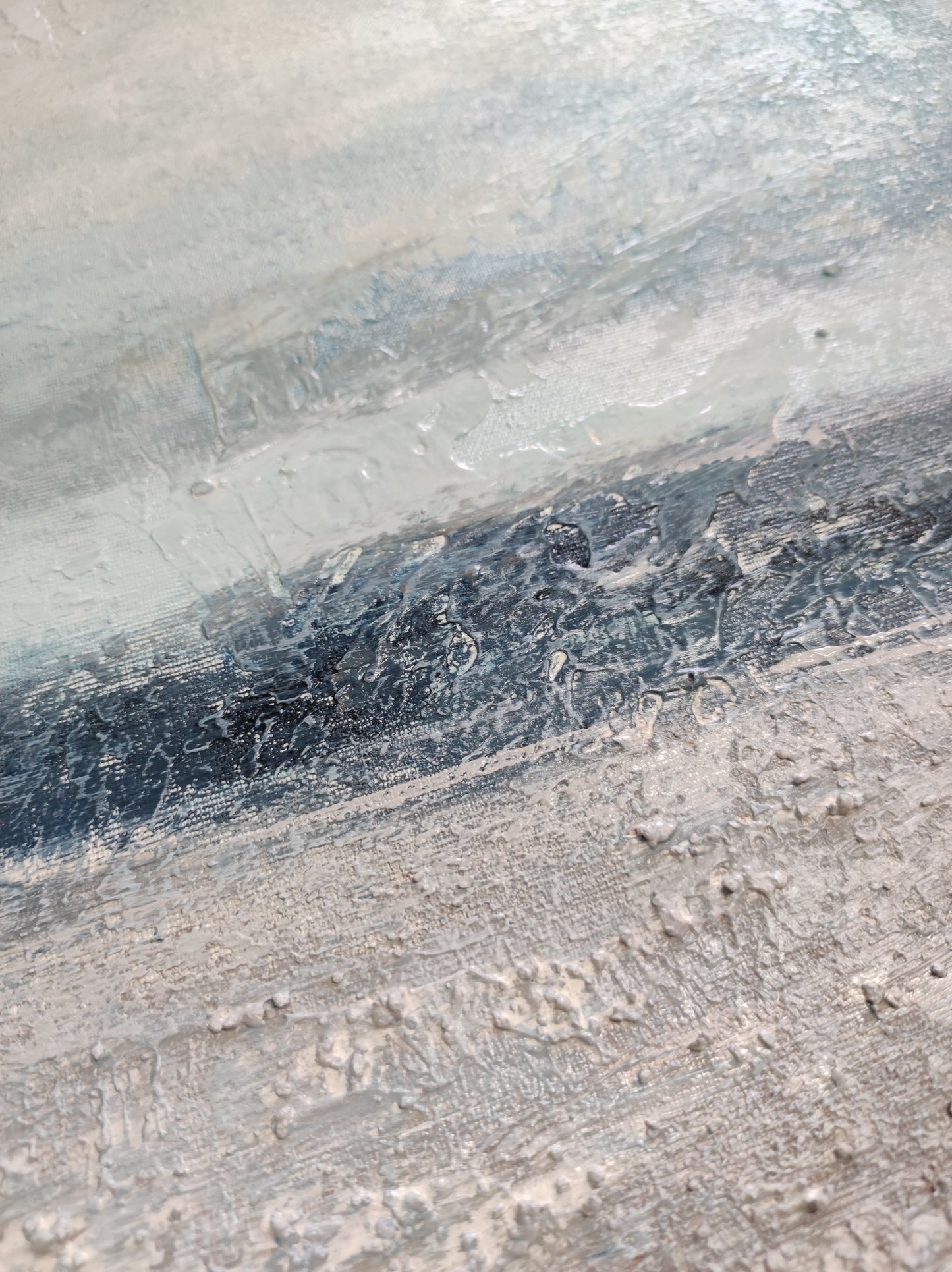 CUADRO PINTADO "MARINA ABSTRACTA SUAVE" 140X70CM