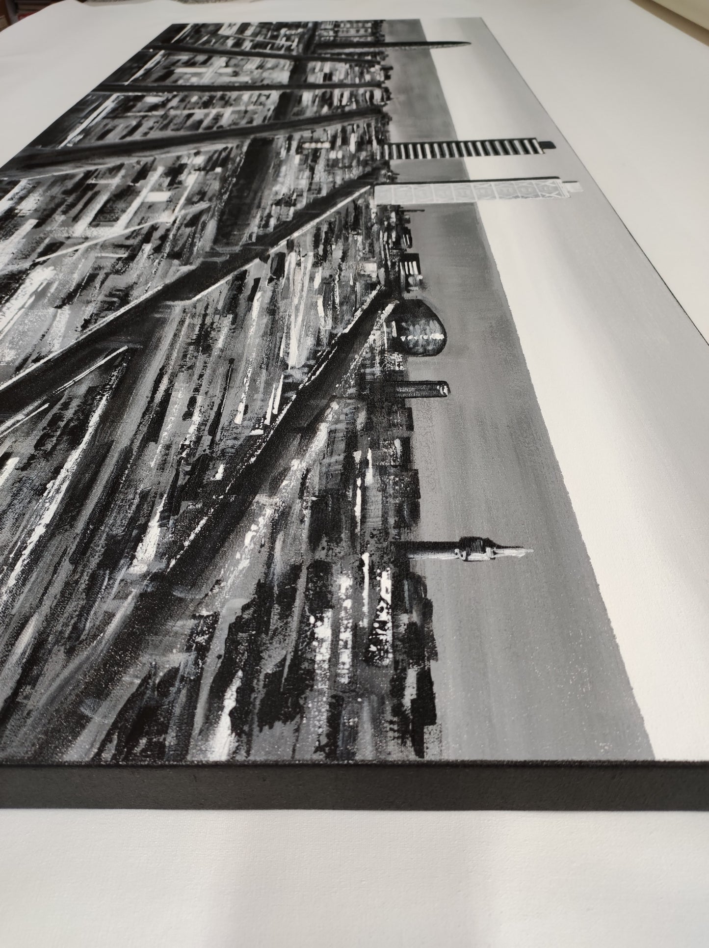 CUADRO PINTADO EIXAMPLE BARCELONA 150X60 CM