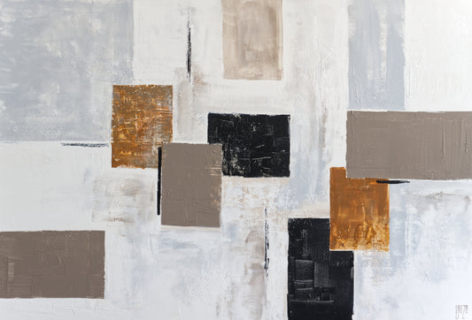 CUADRO PINTADO 120X80 cm GEOMETRICO