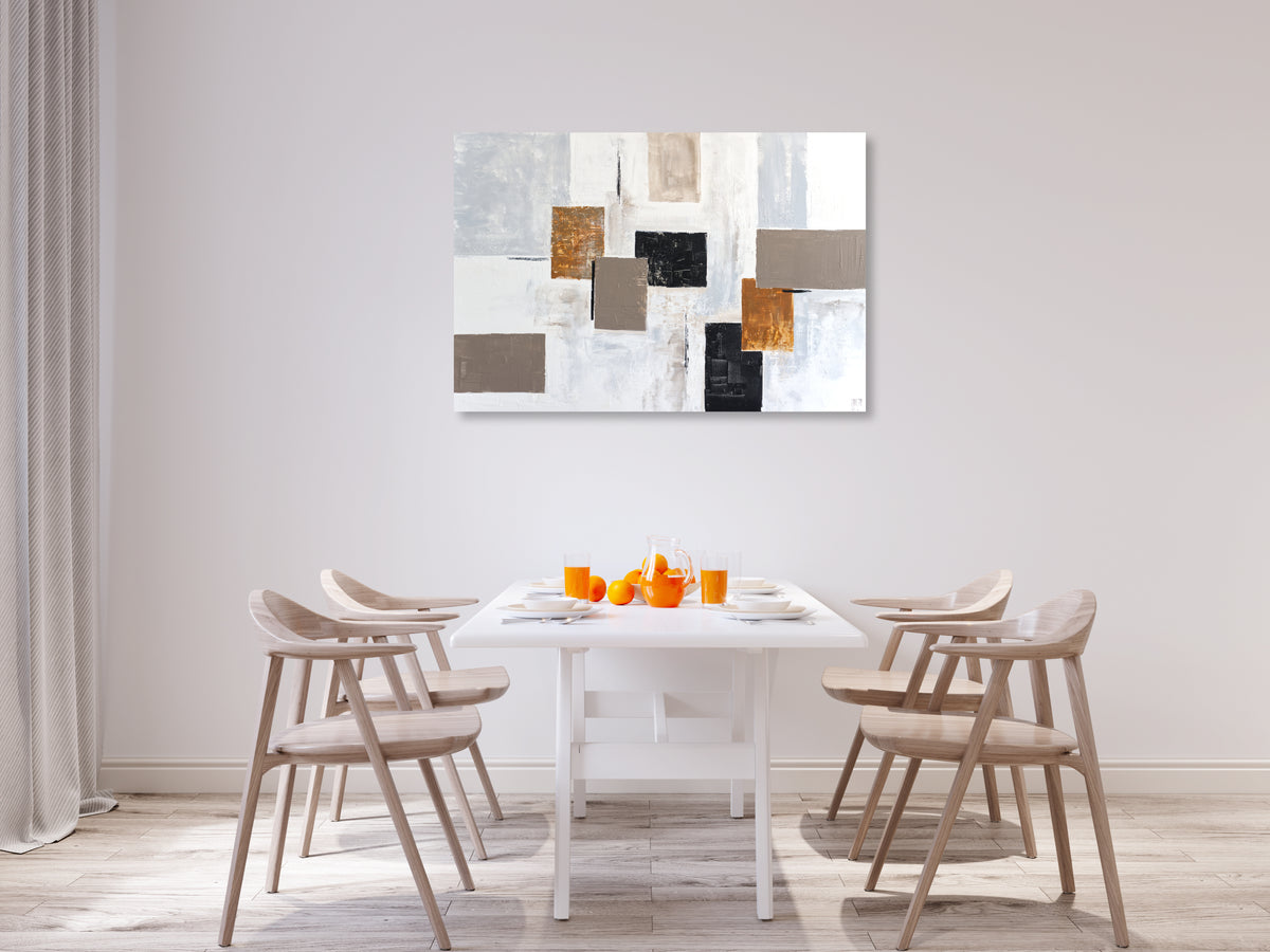 CUADRO PINTADO 120X80 cm GEOMETRICO