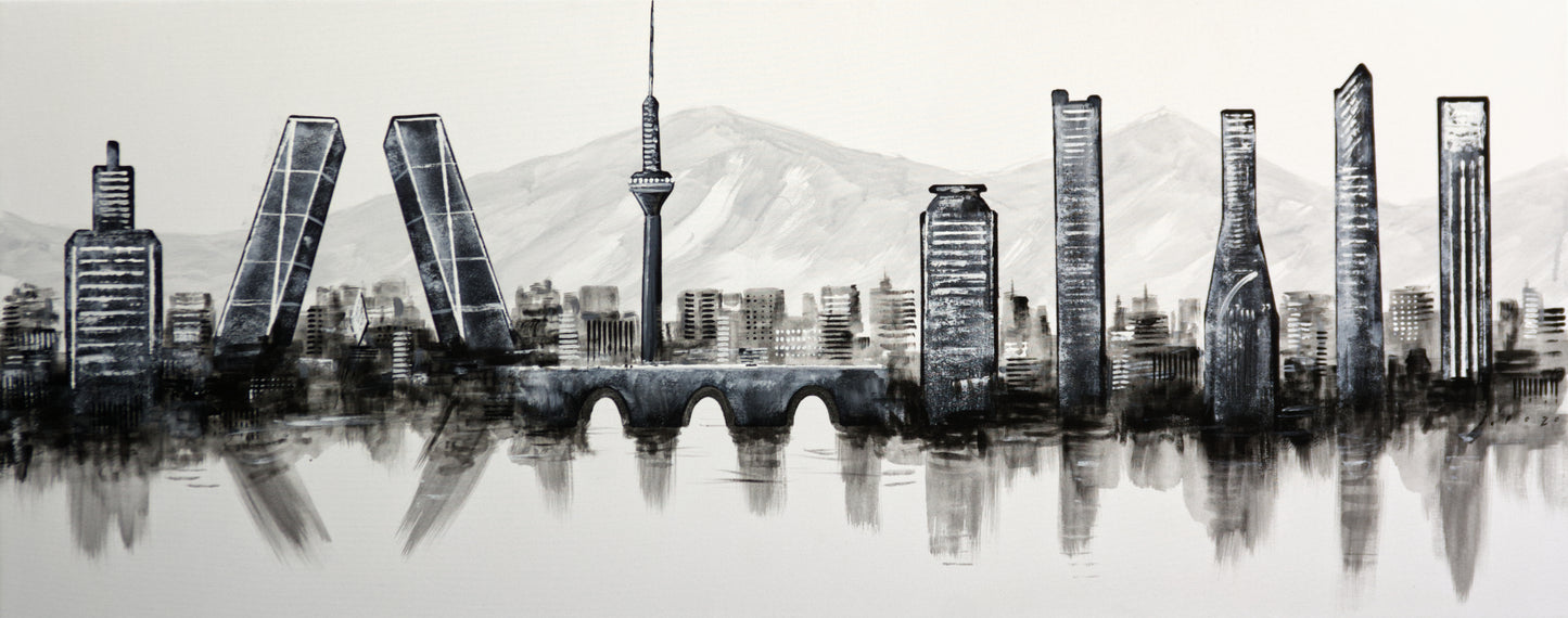 CUADRO MADRID MODERNO 148X60 CM