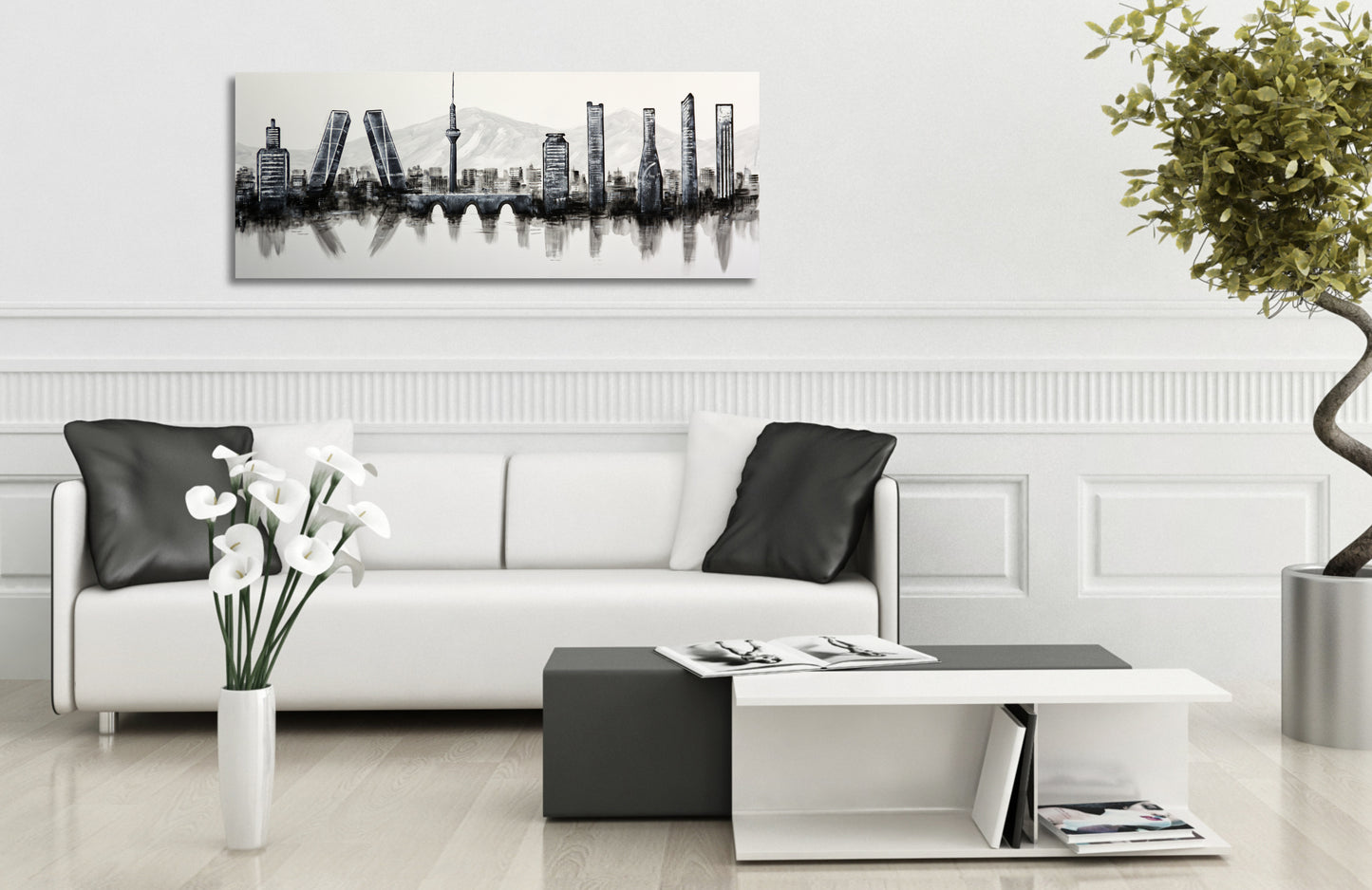 CUADRO MADRID MODERNO 148X60 CM