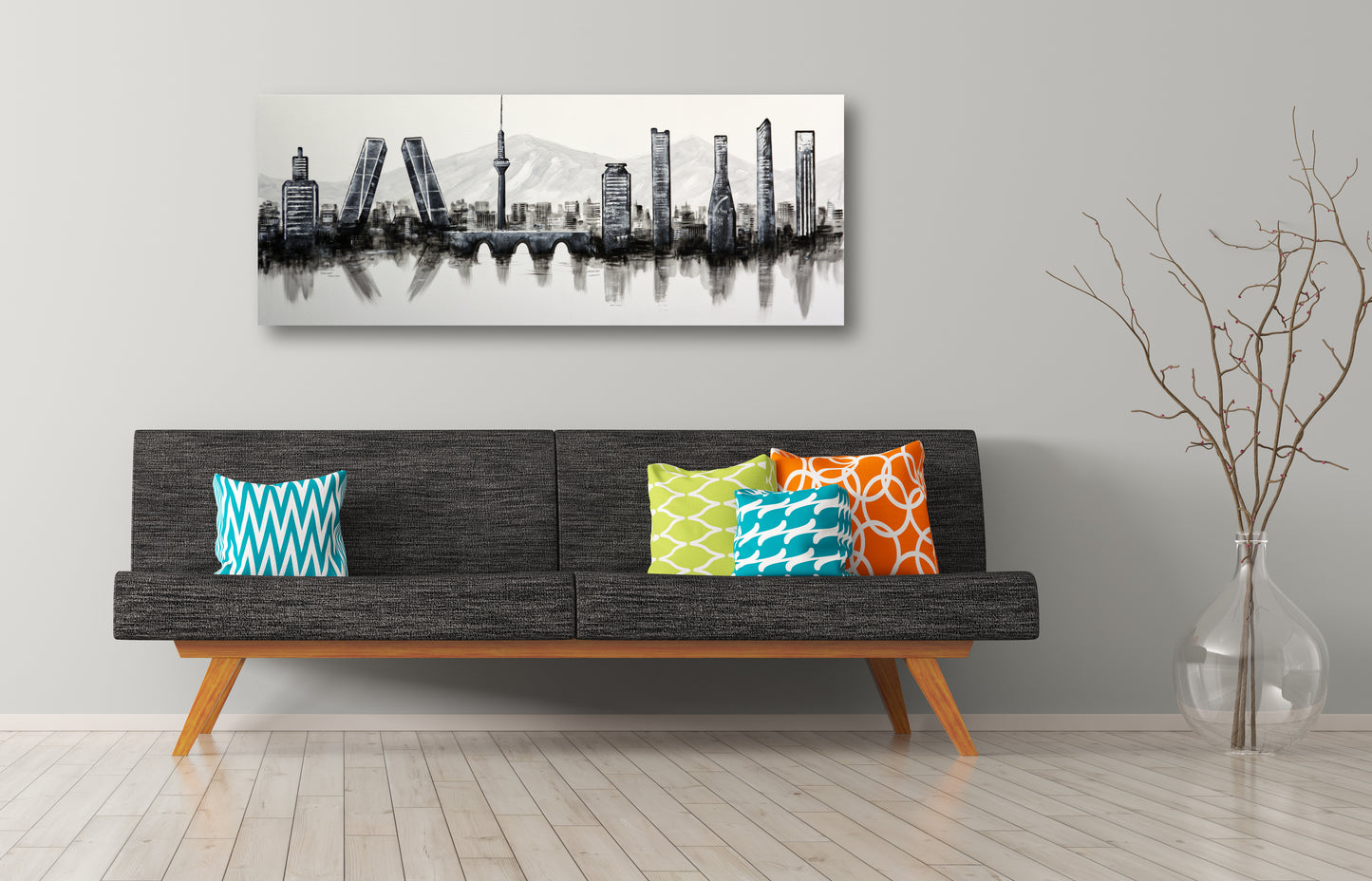 CUADRO MADRID MODERNO 148X60 CM