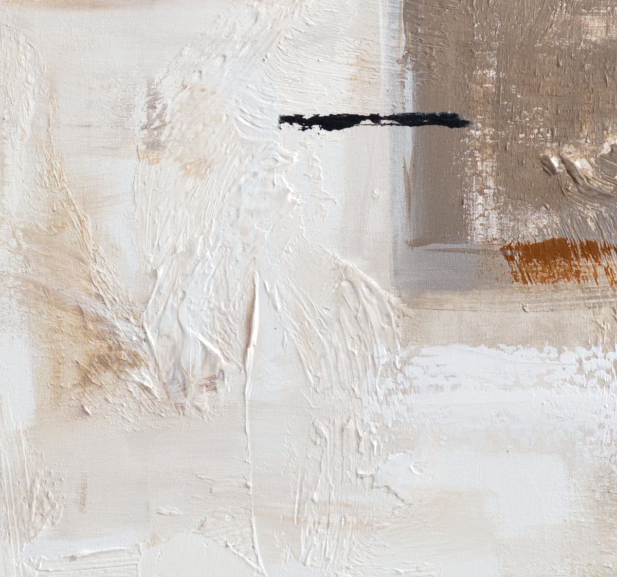 CUADRO PINTADO 120X80 CM EN MARRÓN Y BEIGE MODERNO ABSTRACTO