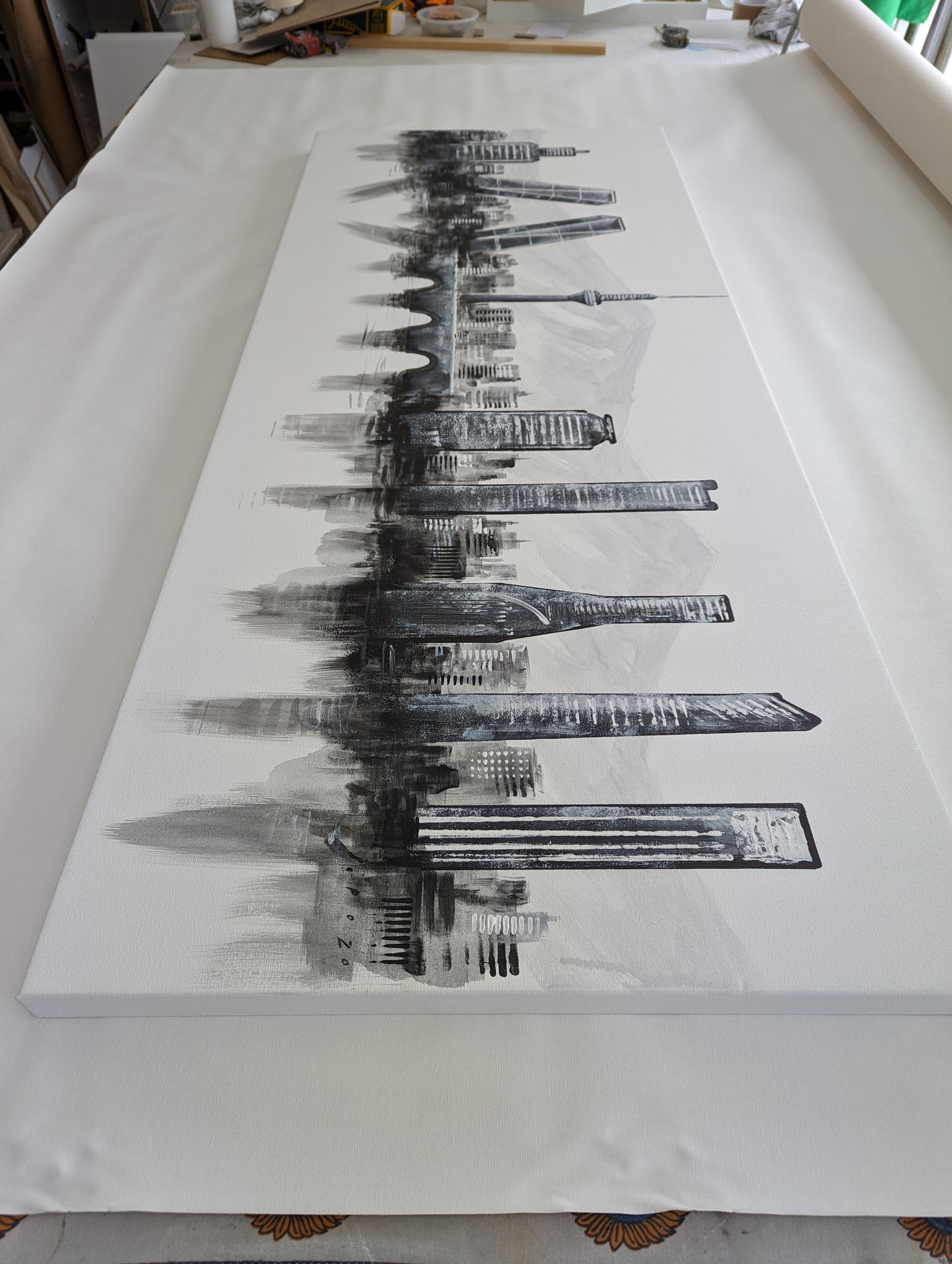 CUADRO MADRID MODERNO 148X60 CM