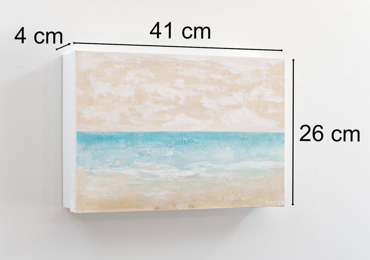 Tapa de Contador Pintada a Mano, 100% Original, Paisaje Marina, Incluye Tornillos y Tacos. Medidas: Interior 37x22x4cm Exterior 41x26x6cm