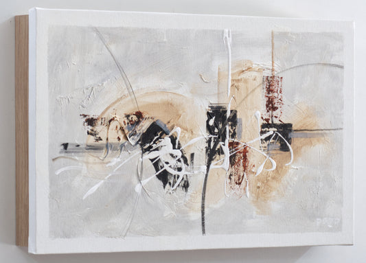 Tapa de Contador Pintada a Mano, 100% Original, en Madera Clara, Minimalista, Incluye Tornillos y Tacos. Medidas: Interior 37x22x4cm