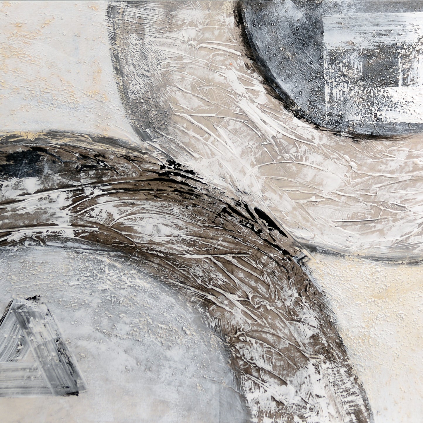 CUADRO PINTADO "ABSTRACTO FLOW" GRIS 150X60CM