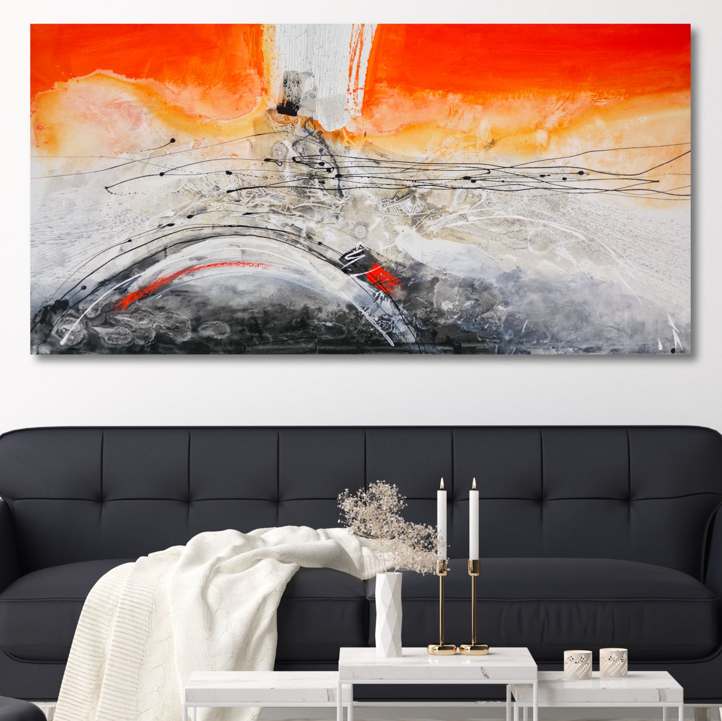 CUADRO PINTADO "SUBTERRÁNEO" 140X70 CM