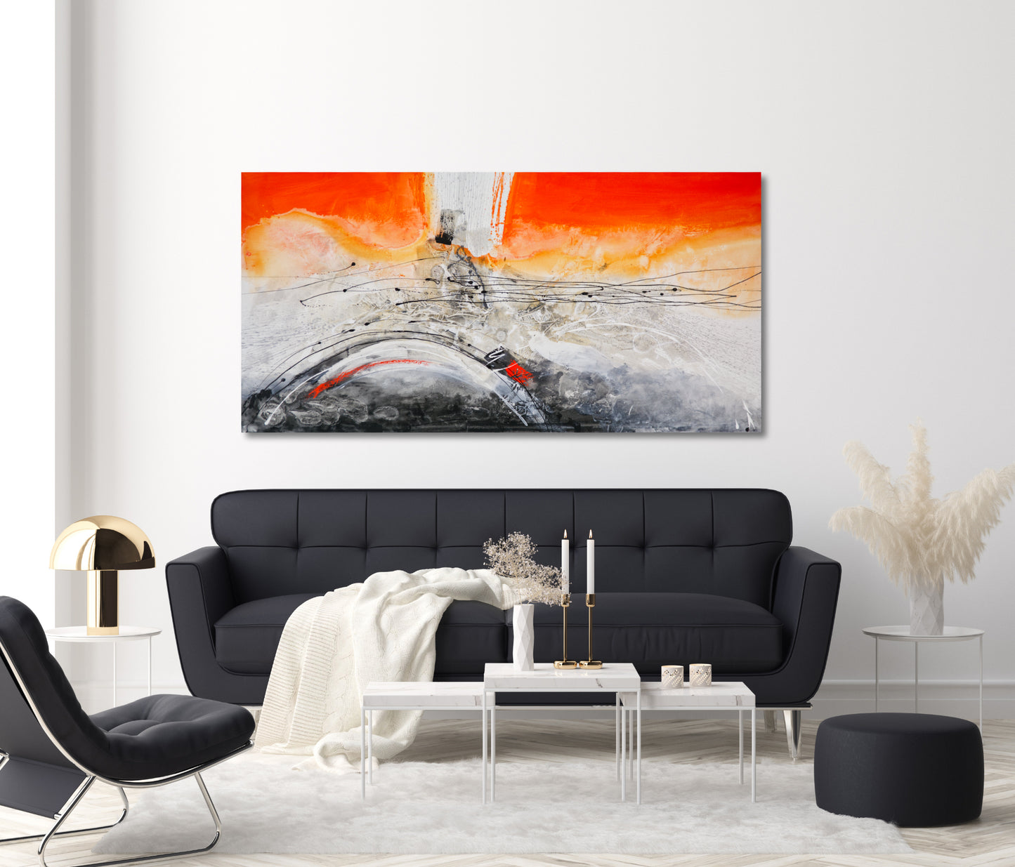 CUADRO PINTADO "SUBTERRÁNEO" 140X70 CM