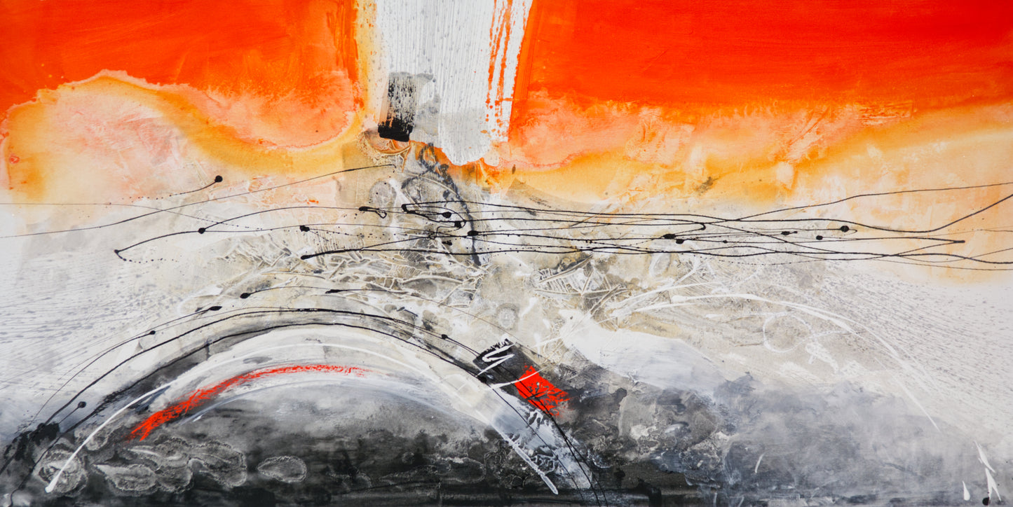 CUADRO PINTADO "SUBTERRÁNEO" 140X70 CM