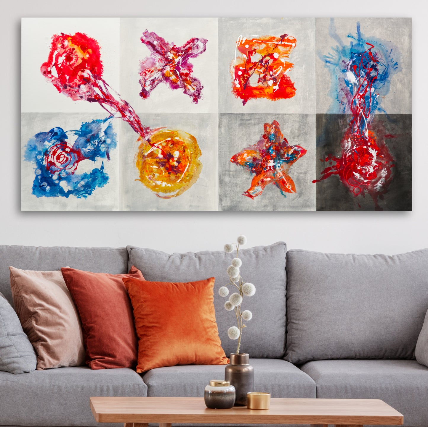 CUADRO PINTADO "LA CULPA FUE DEL CHA CHA CHA" 140X70CM
