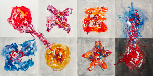 CUADRO PINTADO "LA CULPA FUE DEL CHA CHA CHA" 140X70CM