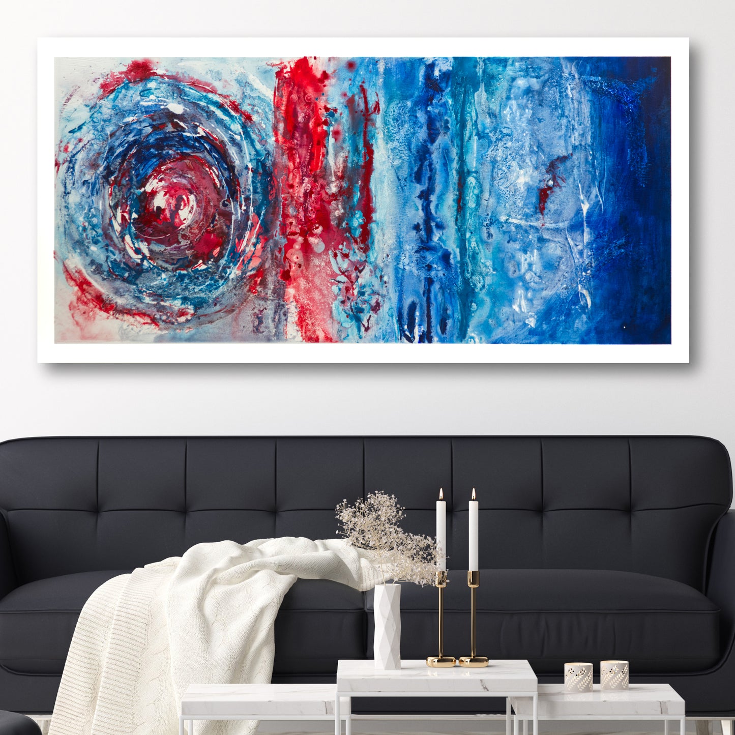 CUADRO PINTADO "OLA DE CALOR" 140X70CM