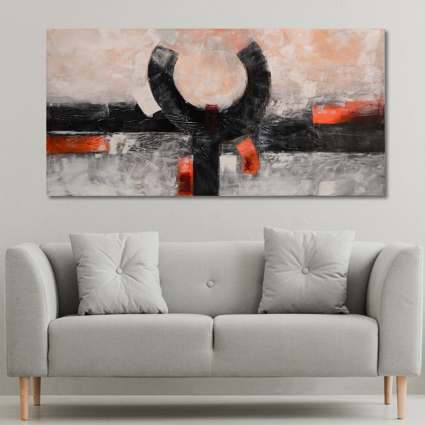 CUADRO PINTADO "ABSTRACTO CHILL OUT" 140X70 CM