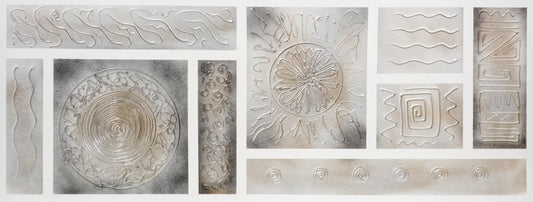 CUADRO PINTADO "COMPOSICIÓN MARRÓN Nº2" 130X50CM