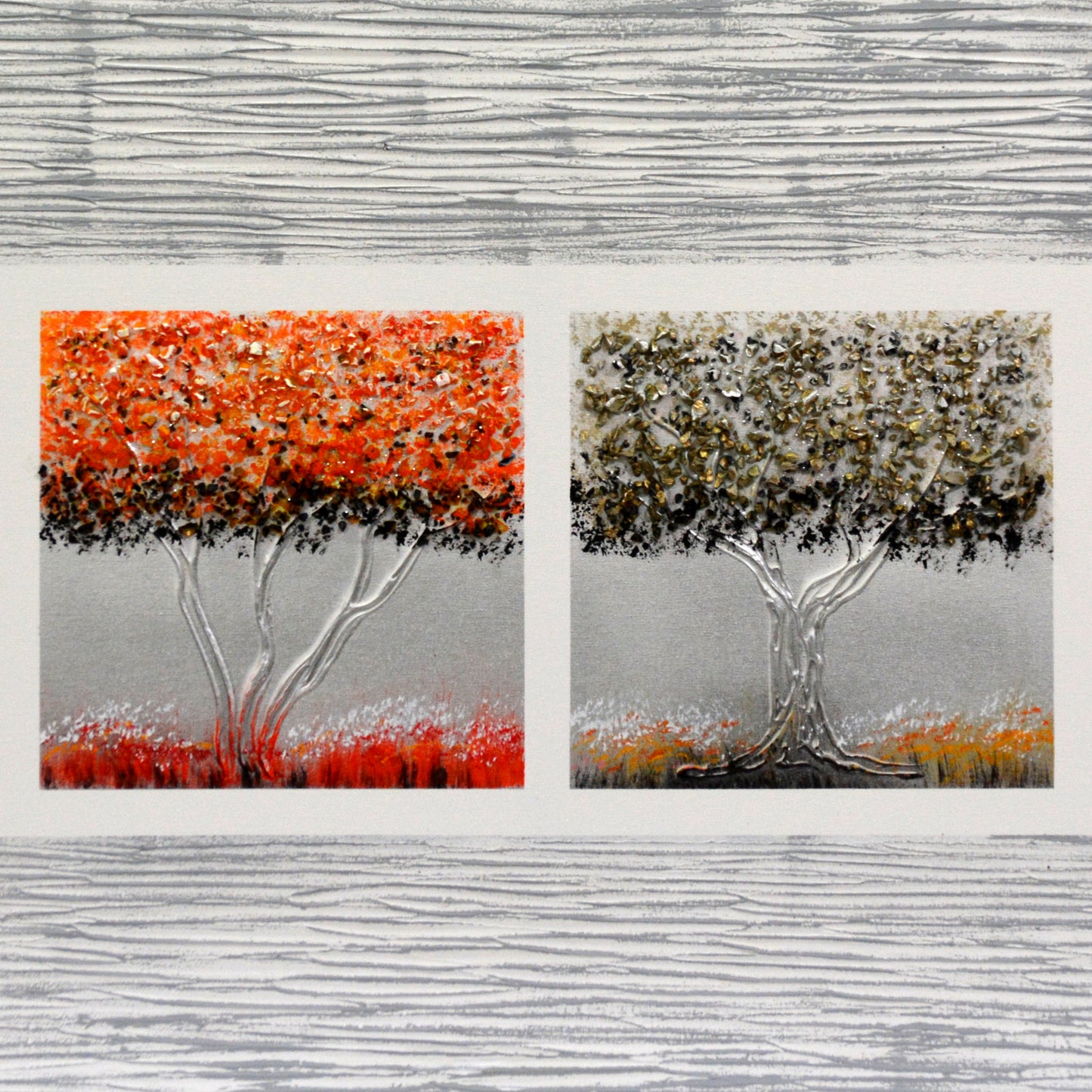 CUADRO PINTADO "LAS 4 ESTACIONES" 150X60CM
