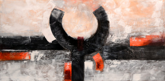 CUADRO PINTADO "ABSTRACTO CHILL OUT" 140X70 CM
